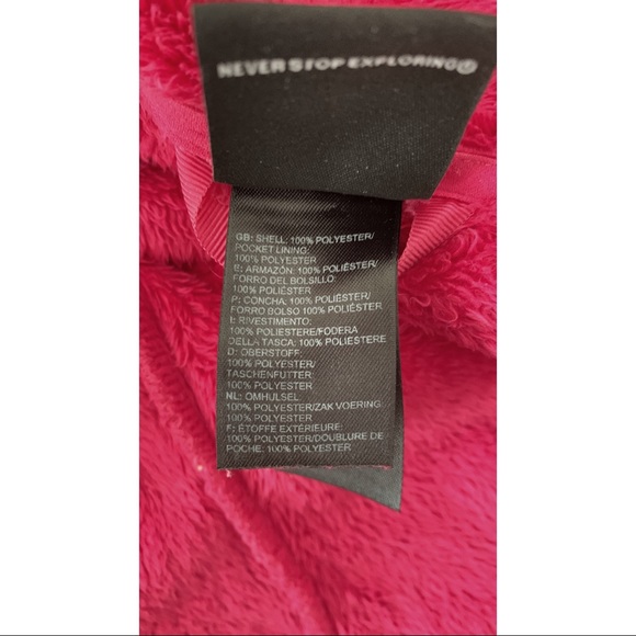 The North Face Fleece Zip Front Jacket, Pink, Size Large 14/16 - Picture 4 of 5